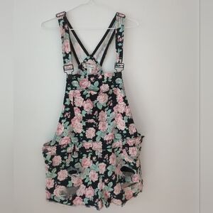 Denim Overalls Shorts